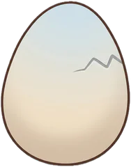A cracked egg.