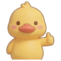 The duck giving a thumbs up.