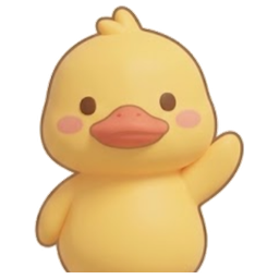 The duck, waving.